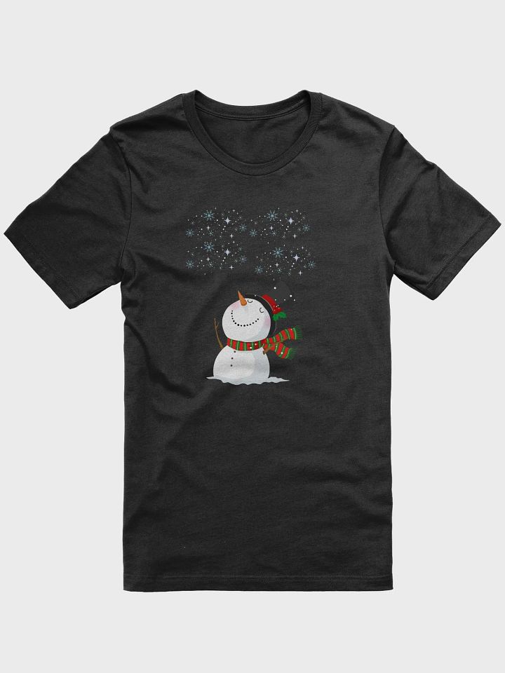 Cheerful Snowman Holiday Adult T-Shirt product image (1)