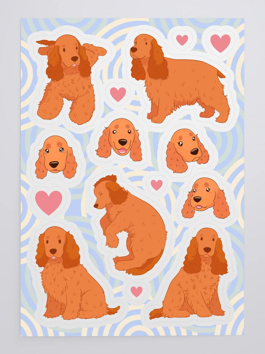 Cute Cocker Spaniel Kiss-Cut Sticker Sheet product image (4)