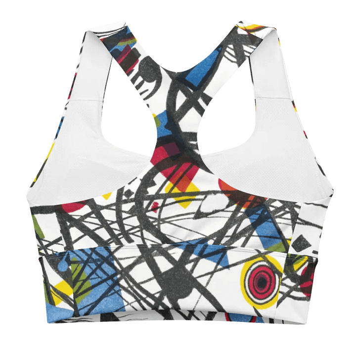Abstract Lithographic Pattern Design Longline Sports Bra - V3 product image (1)