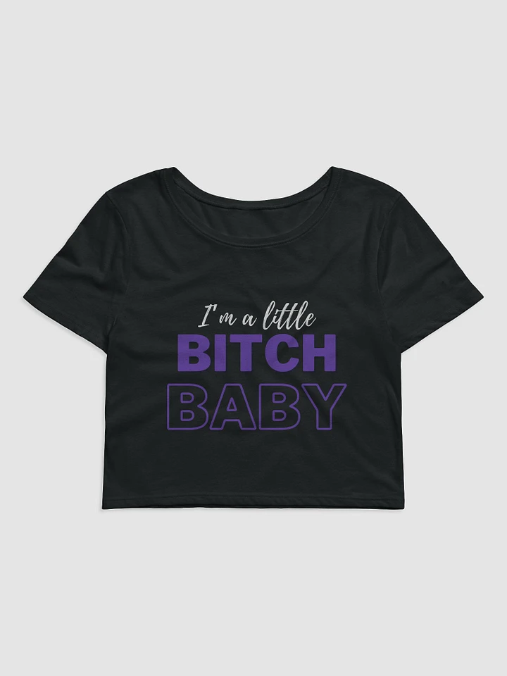 Little Bitch Baby White Lettering Cut Off Tee product image (1)