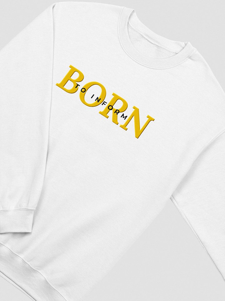 Born to Inform Manifestor Embroidered Sweatshirt (Yellow) product image (4)