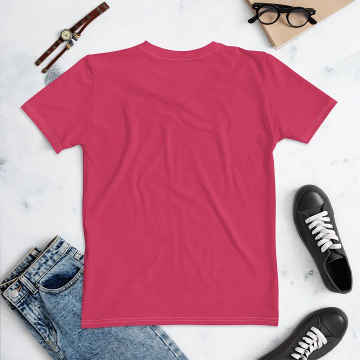 Plain Ruby Red True Summer Women's Crewneck Polyester Heavyweight Premium T-Shirt by Treasure Pie product image (2)
