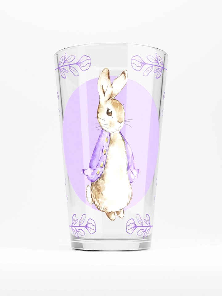Purple Rabbit Watercolor Shaker Pint Glass product image (1)