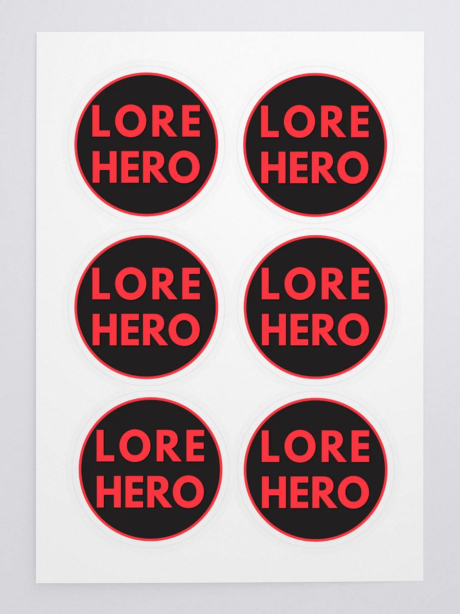 Lore Hero 2.33" sticker sheet (6 pack) product image (3)