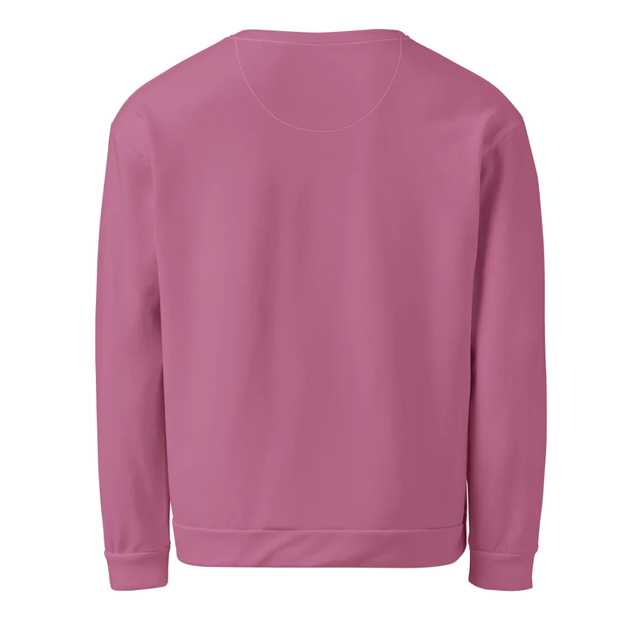 Plain Medium Dark Carnation Pink True Summer Unisex Recycled Polyester Heavyweight Premium Sweatshirt by Treasure Pie product image (2)