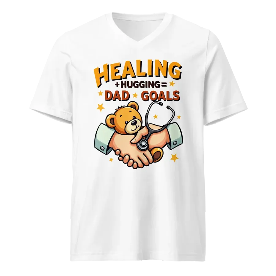 Healing + hugging = Dad Goals v-neck Tee product image (1)