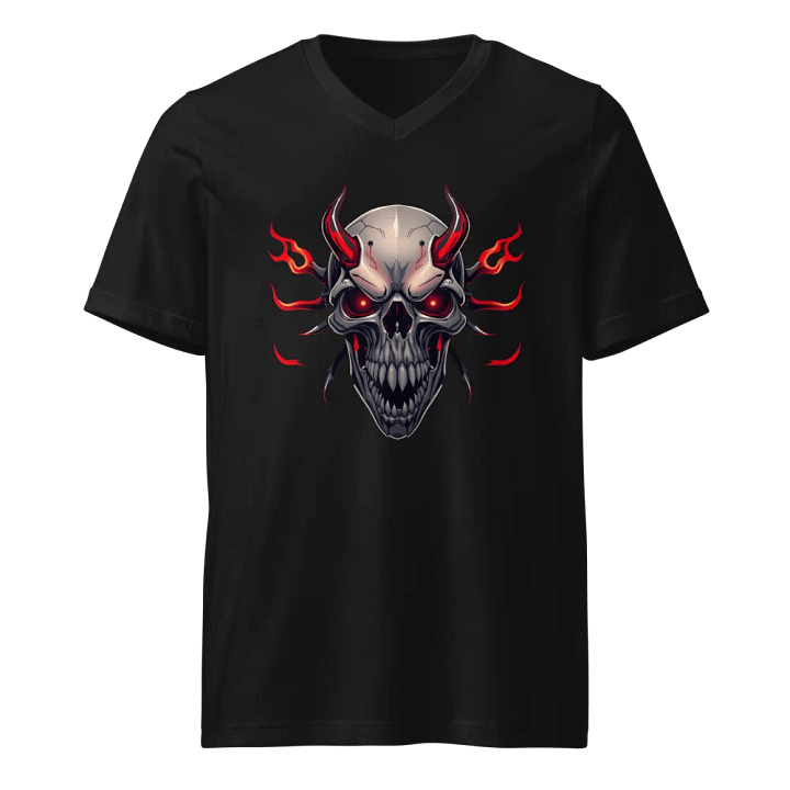 Inferno Skull V-Neck Tee Bella+Canvas (Men's) product image (1)