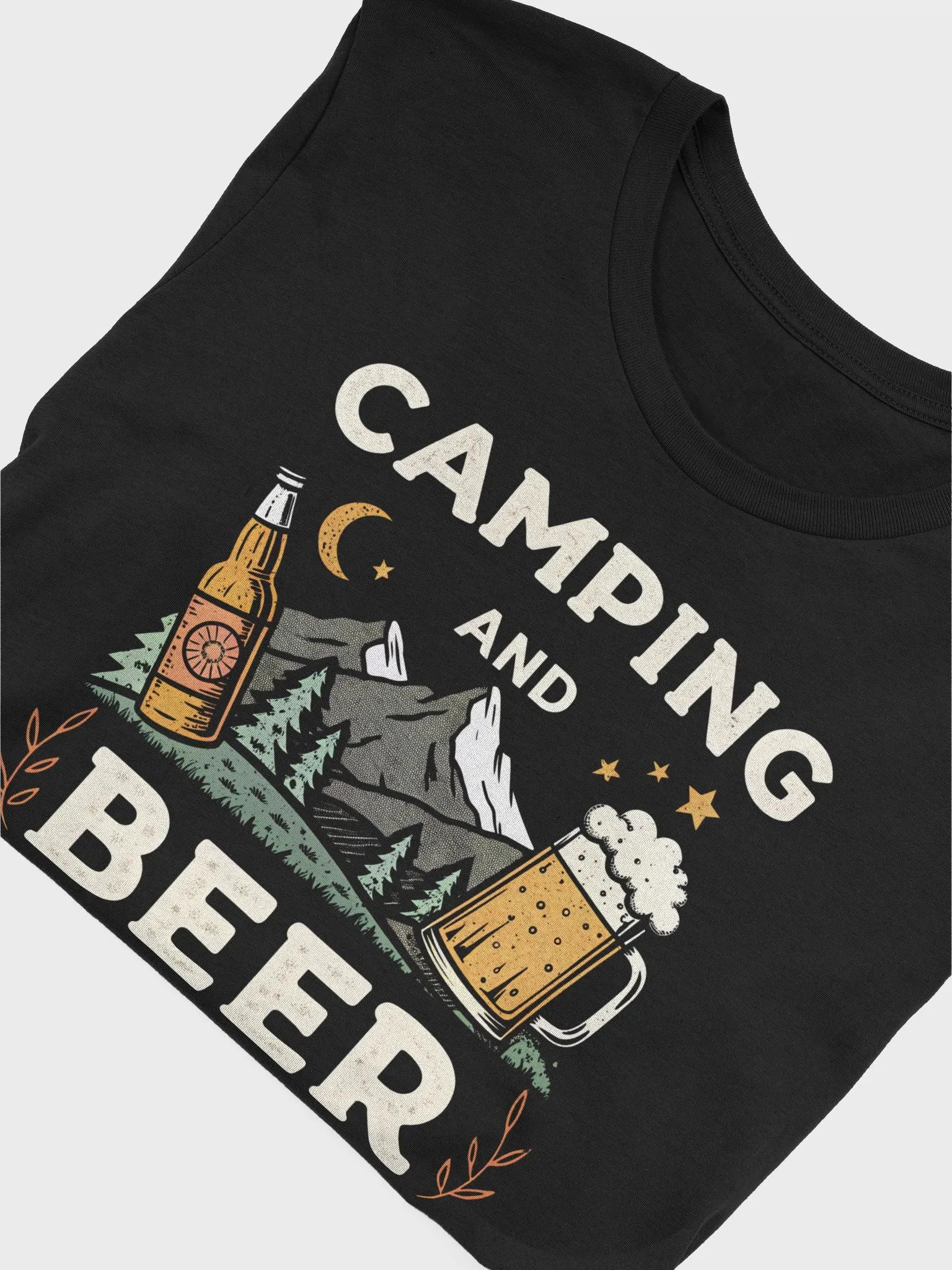 Camping and Drinking Shirt | Funny Camping and Beer Lover T-Shirt | Outdoor Camper Gift for Beer Enthusiasts product image (5)