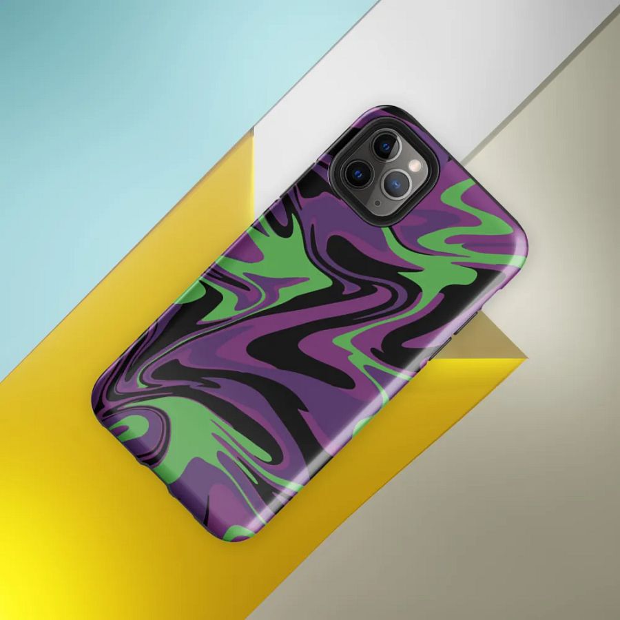 Purple Lime Swirl Tough Case for iPhone® product image (8)