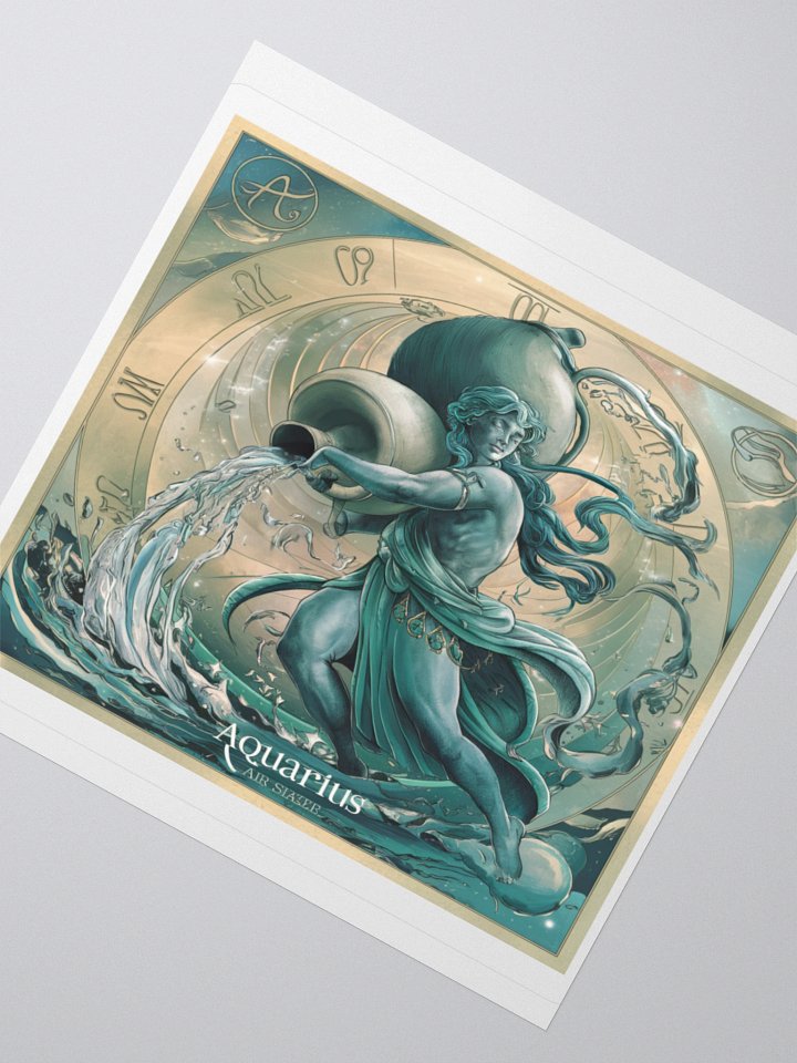 Aquarius Zodiac Vinyl Sticker - Unique Celestial Design product image (5)