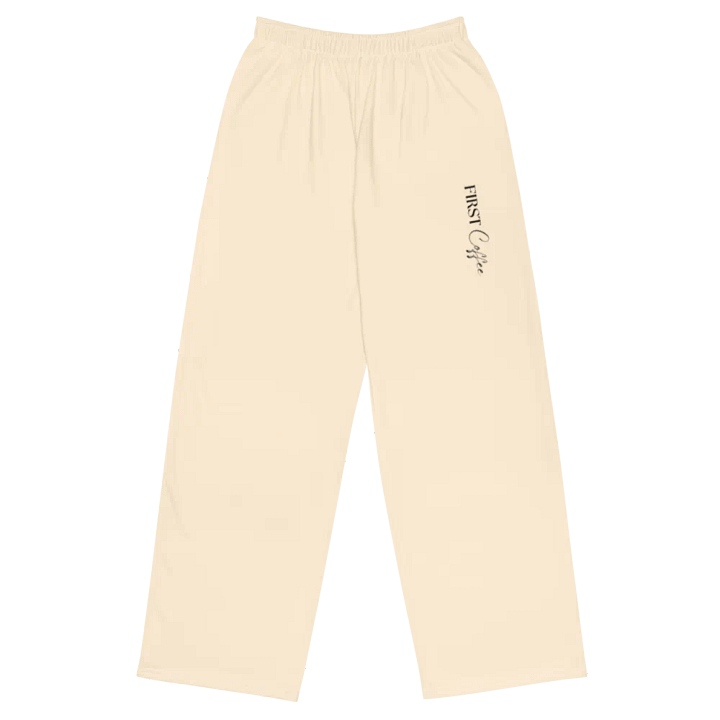 FIRST Coffee All-Over Print Wide-Leg Pants product image (2)