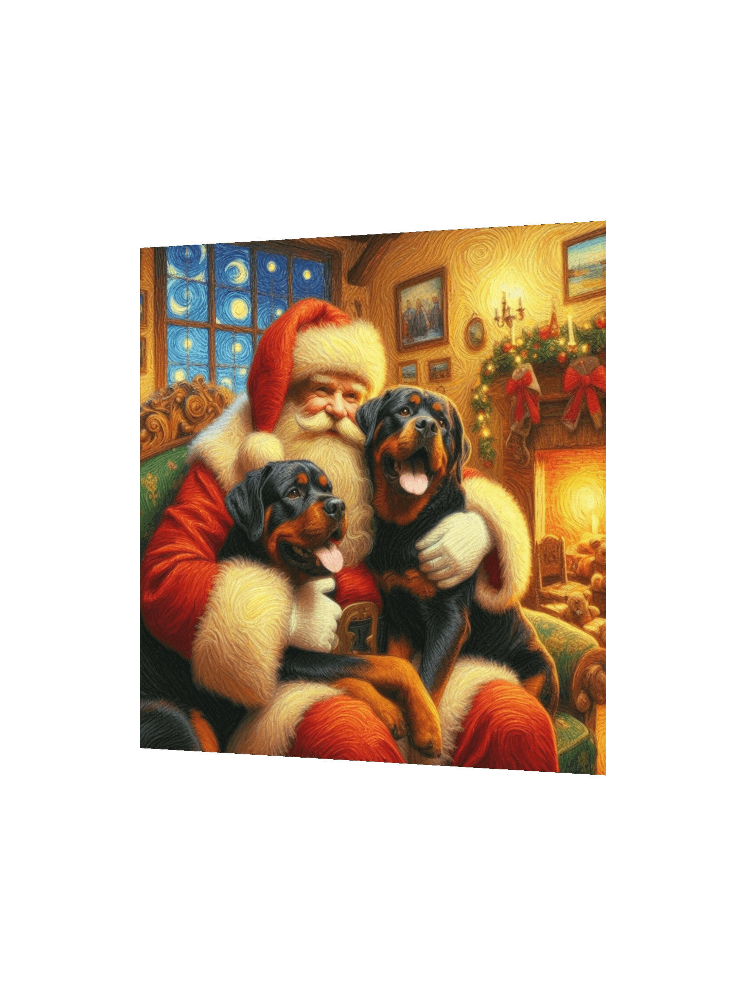 Rottweiler Santa Paws Festive Matte Poster product image (8)
