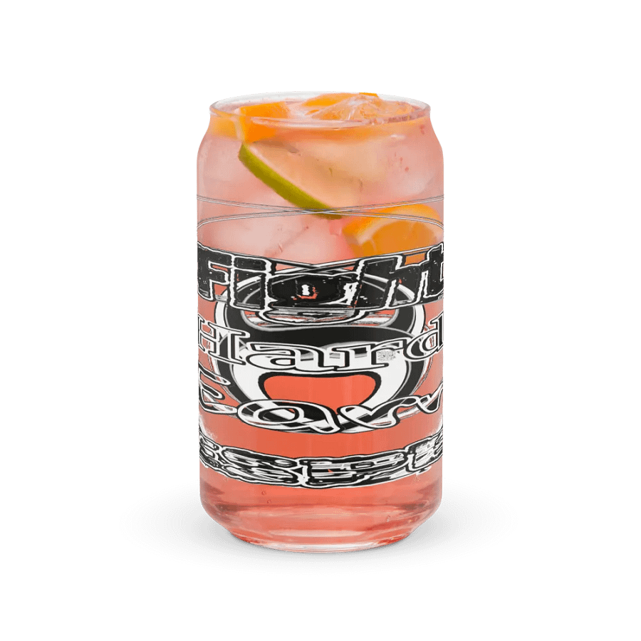 Fight Hard Earn Respect - Can-Shaped Glass and with Lid & Straw product image (1)