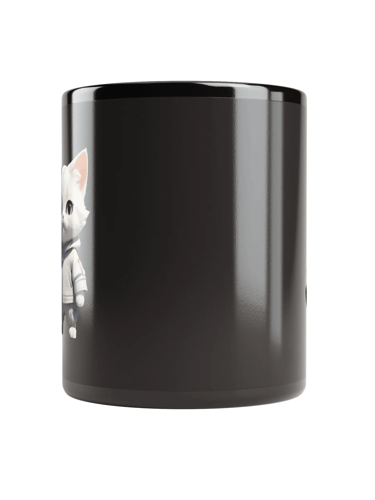 Cute Cartoon Kitty Black Mug product image (5)