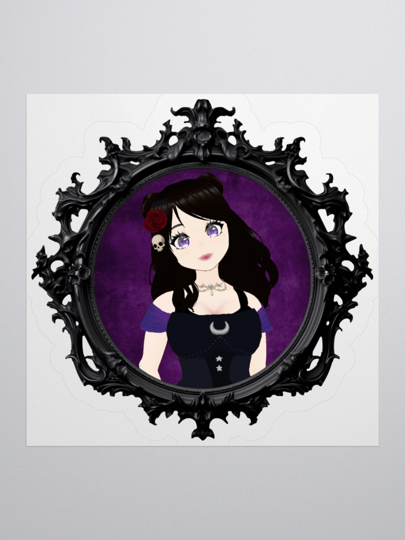 Luna's round gothic frame Kiss Cut Stickers product image (3)