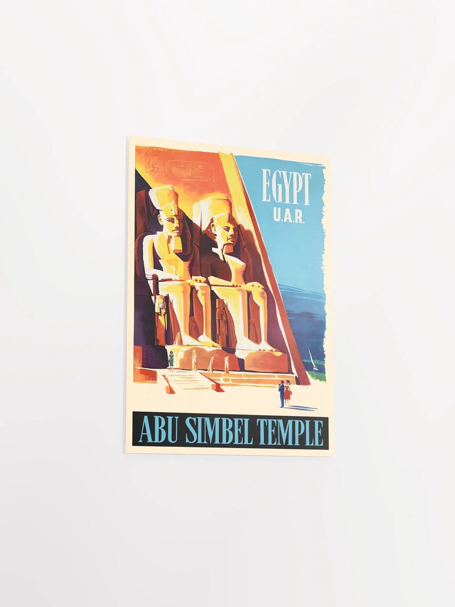 Egypt. Abu Simbel Temple, 1960 (Aswan, Pharaoh Ramesses II) — retro vintage travel poster, retro travel art, retro travel wall art product image (8)