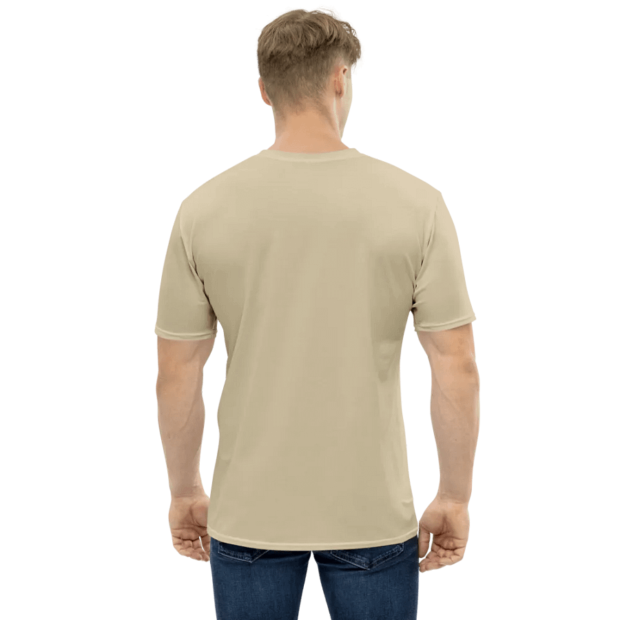 Plain Light Yellow Light Summer Men's Crewneck Polyester Heavyweight Premium T-Shirt by Treasure Pie product image (8)