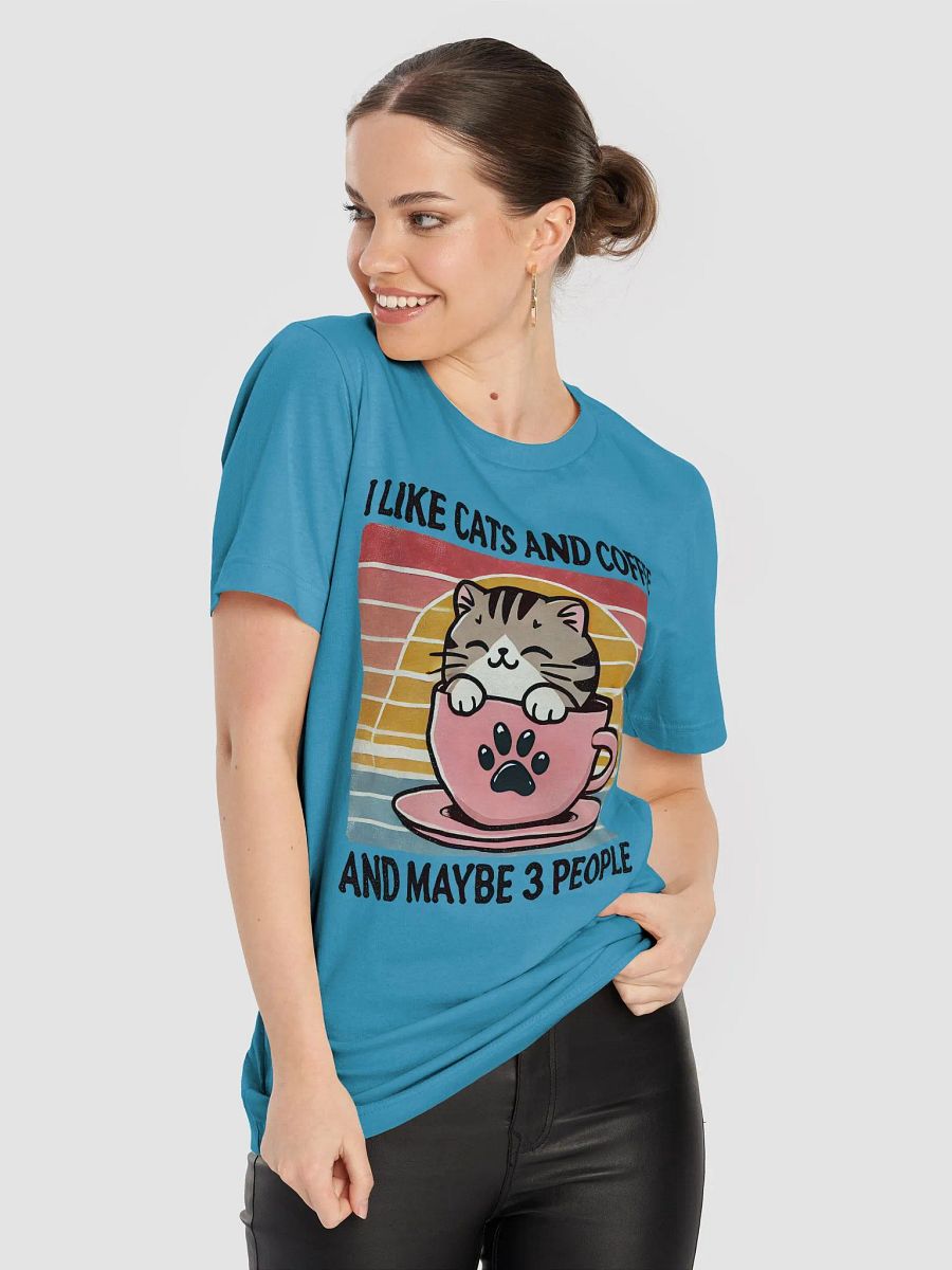 I Like Cats and Coffee And Maybe 3 People - Retro T-Shirt product image (4)