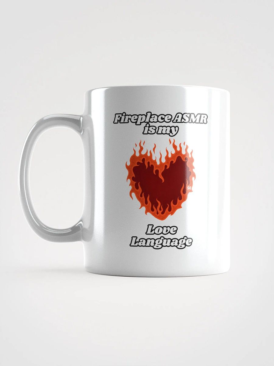 Flaming Heart - Fireplace ASMR is my Love Language | White Glossy Mug product image (6)