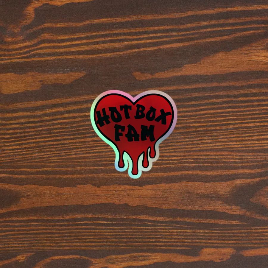 HOT BOX FAM SOLID RED LOGO STICKER product image (5)
