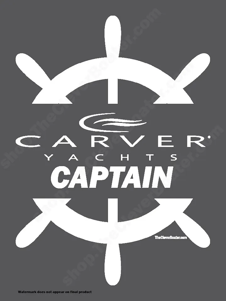 Carver Captain - T-Shirt - Dark Shirt w/White Logo product image (2)