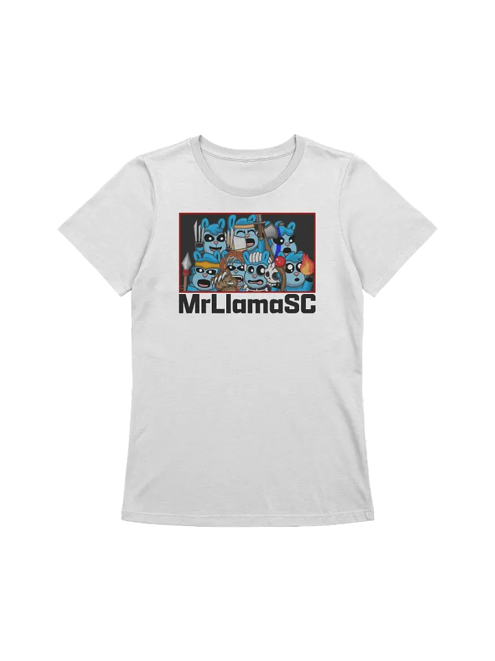 MrLlamaSC Llama Family Women's T-Shirt (White) product image (1)