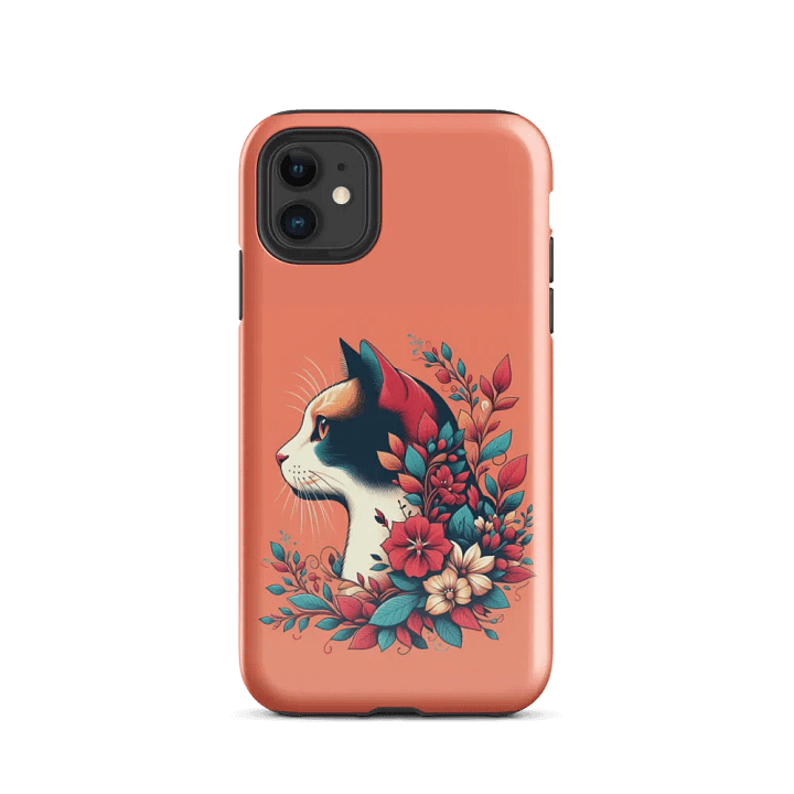Floral Feline Calico Cat iPhone® Tough Case product image (24)