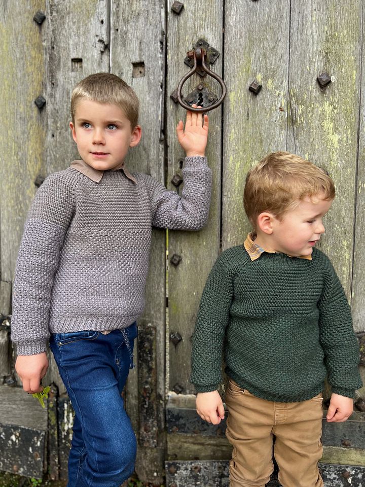 HERRINGBONE MOSS CHILD SWEATER CROCHET PATTERN product image (2)