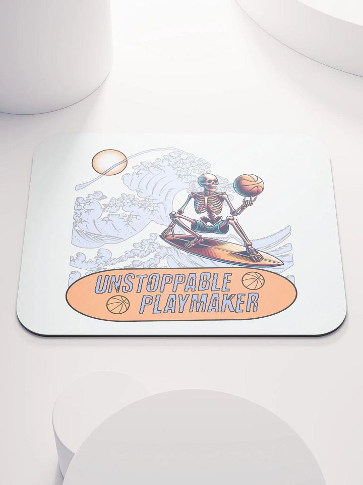 Unstoppable Playmaker Skeleton Basketball Surfer Mouse Pad product image (1)
