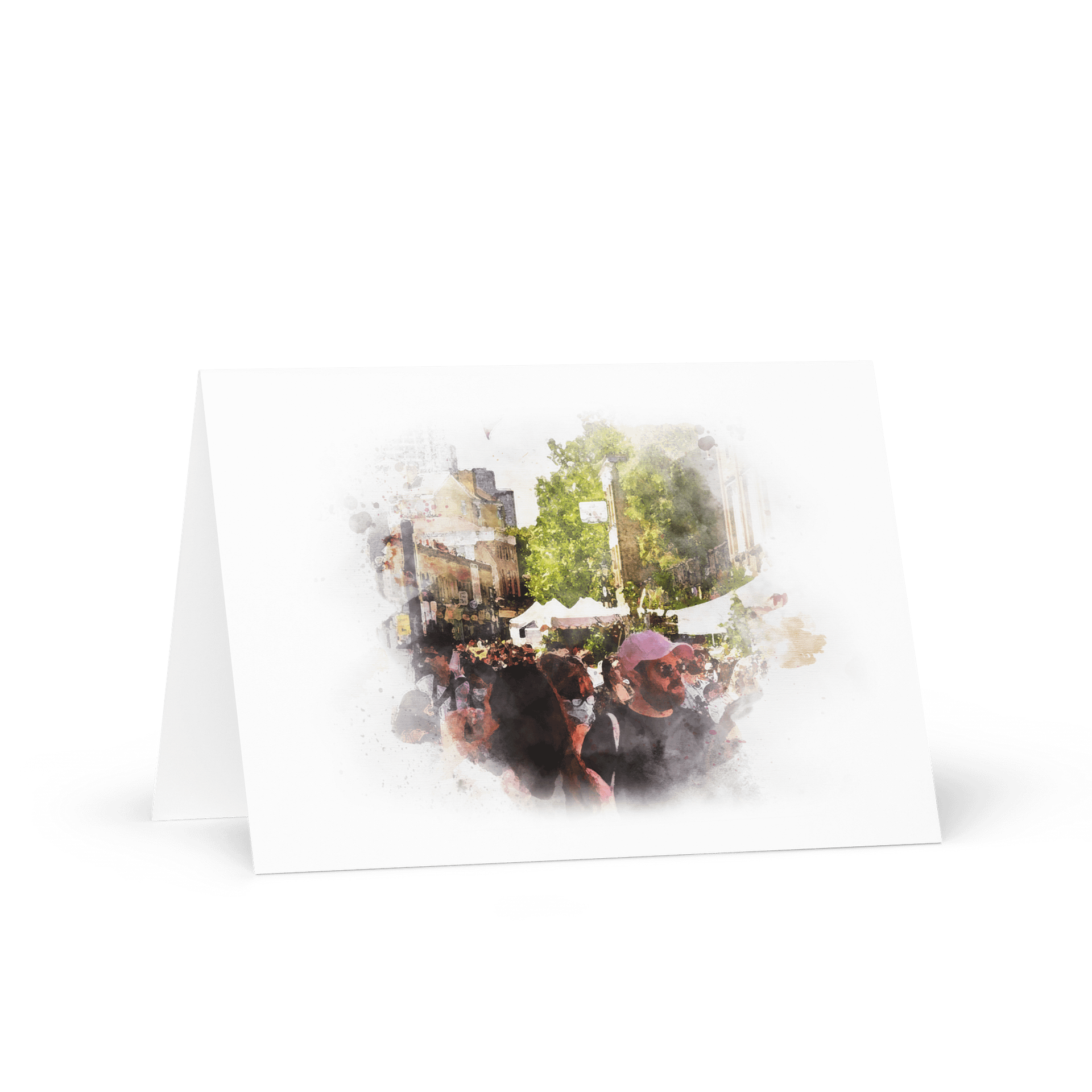 Columbia Road Market Scene Greeting Card product image (1)