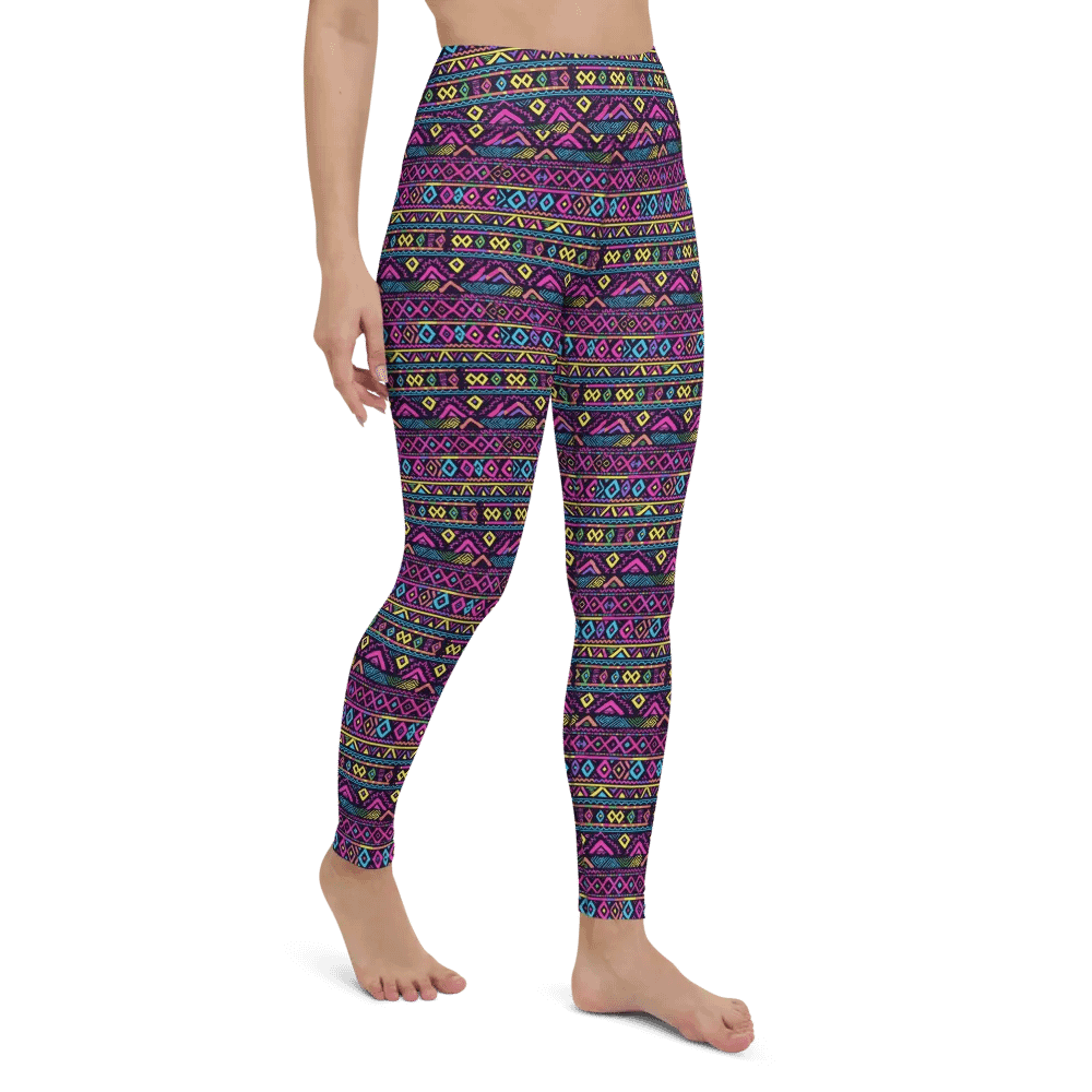 Neon Tribal Geometry Yoga Leggings product image (10)