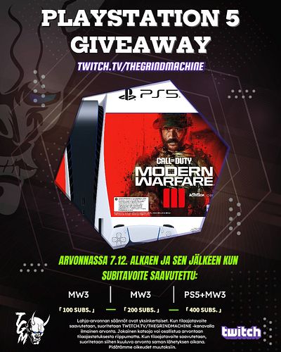 PLAYSTATION 5 GIVEAWAY! Kanavalla juhlistetaan MW3 Season ykköstä ja Urzikstanin julkaisua 7.12. alkaen. Kun subitavoitteet (...