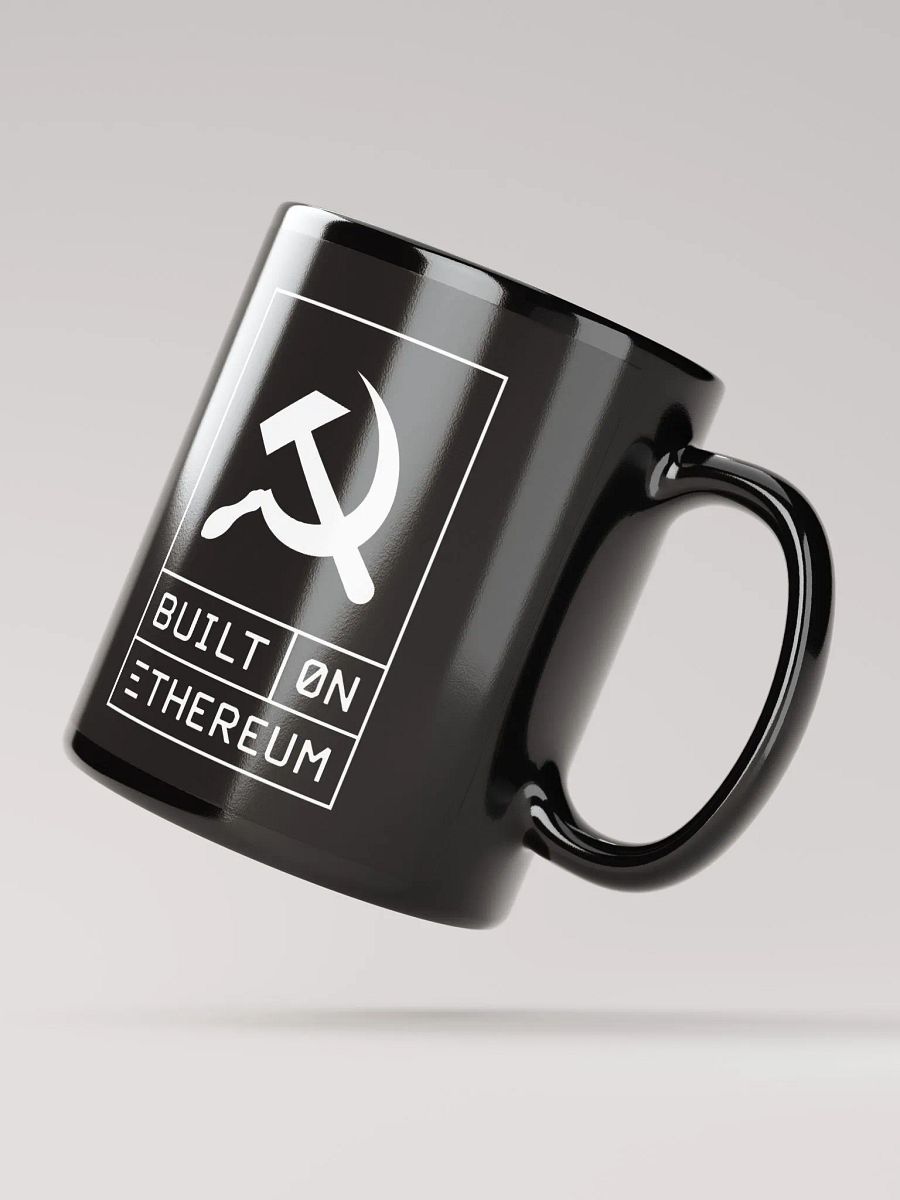 Built on Ethereum black mug product image (2)