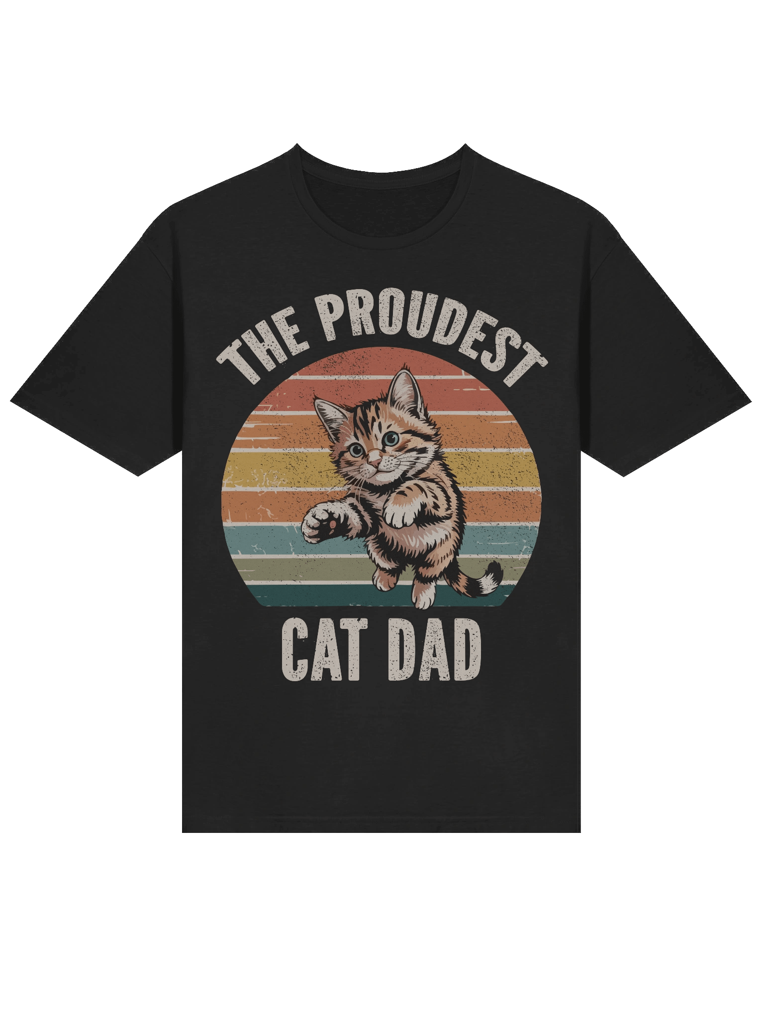 Proud Cat Dad Retro T-Shirt product image (16)