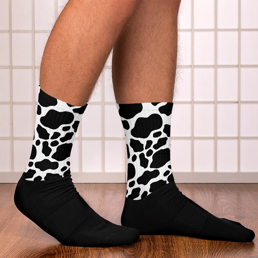 Cow Print Socks - Black & White product image (21)