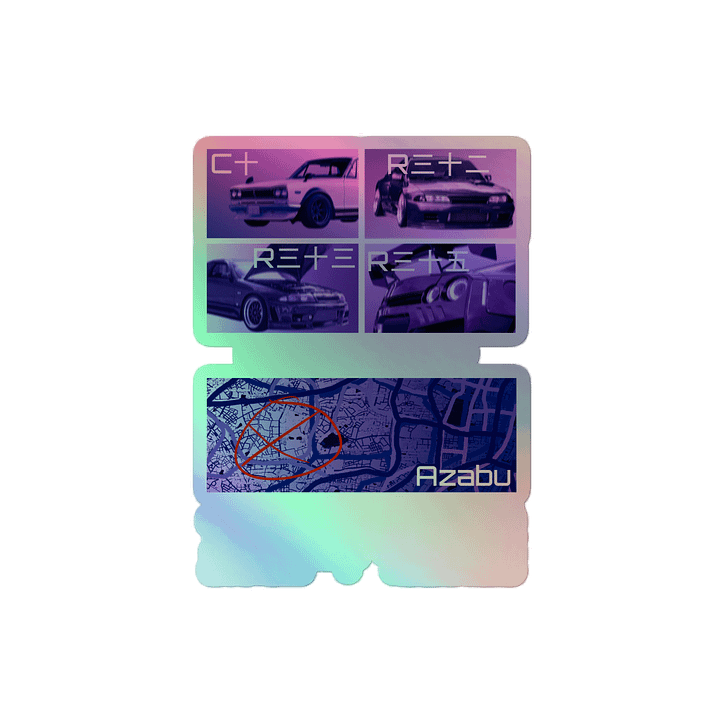 Gojira-Birthplace, List of Cities (White) | Holographic Sticker product image (2)