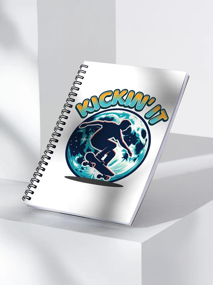 Kickin It Skateboarder Lunar Spiral Notebook product image (2)
