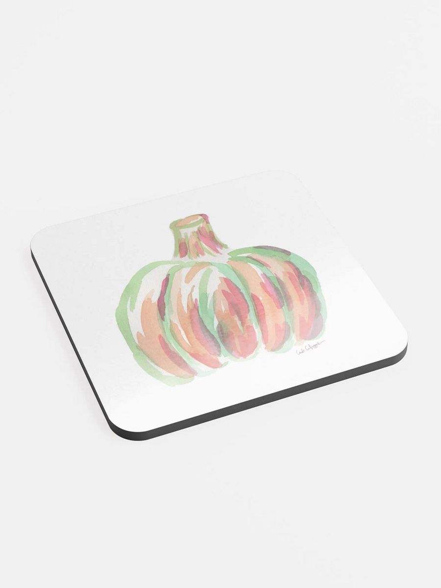 Watercolor Pumpkin Glossed Cork Coaster product image (2)