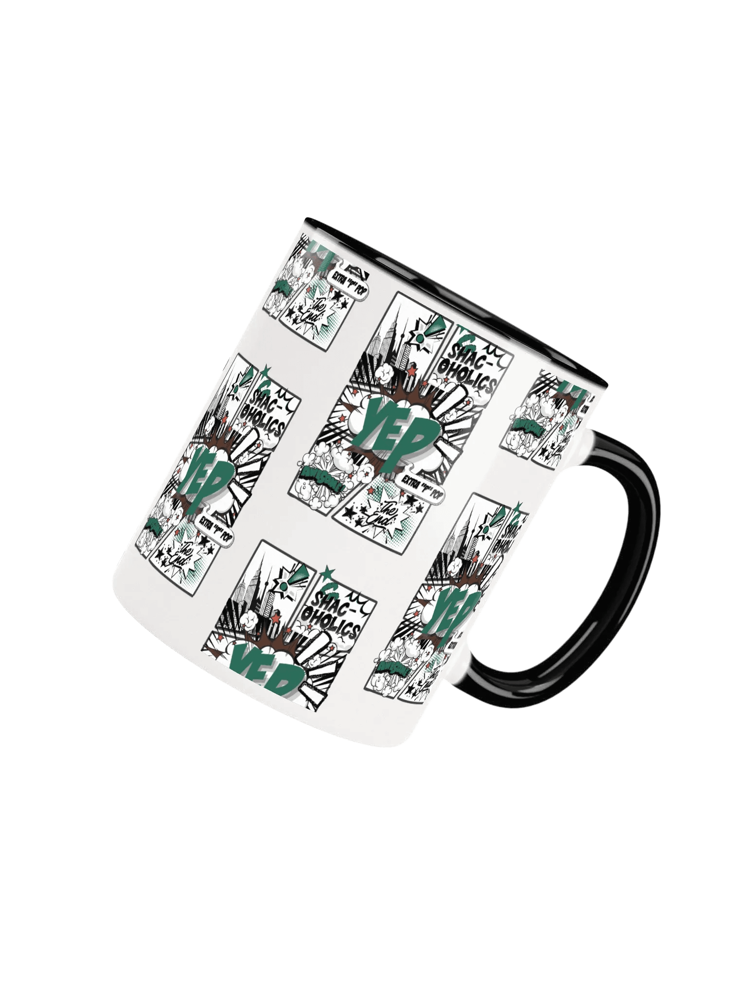 Shac-oholics Comic Blast Mug - Dark Green 