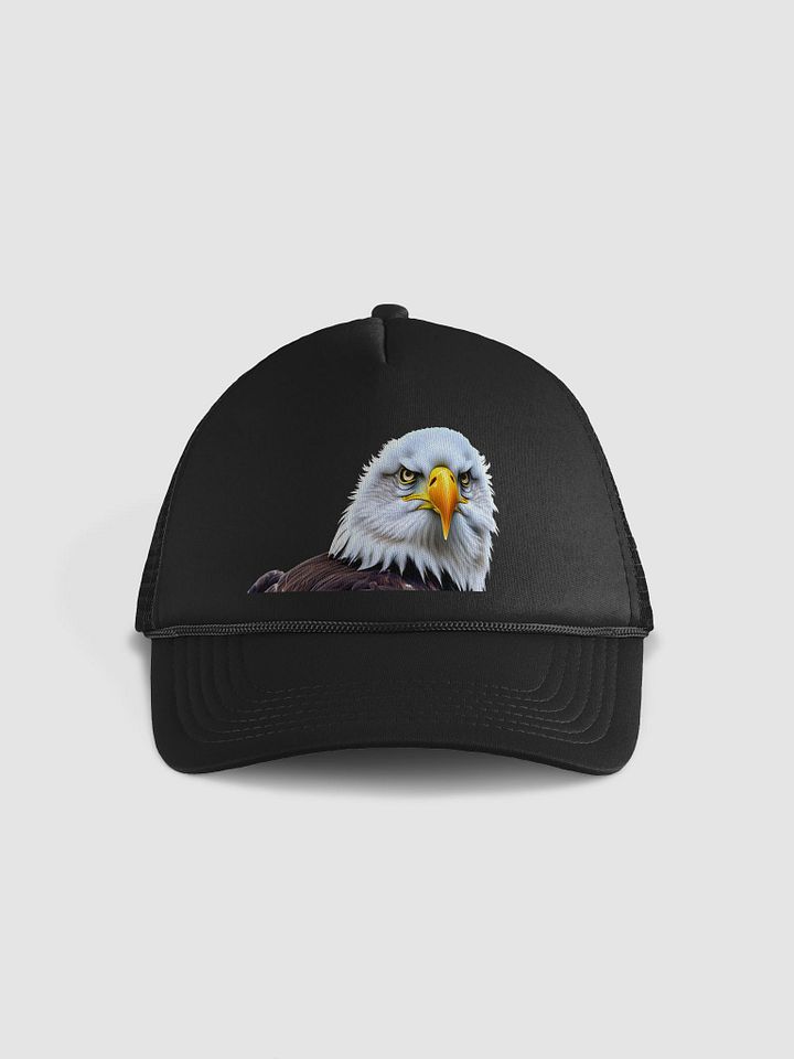 Rarefied Freedom: Valucap VC700 Trucker Hat with Majestic Leucistic Bald Eagle product image (4)