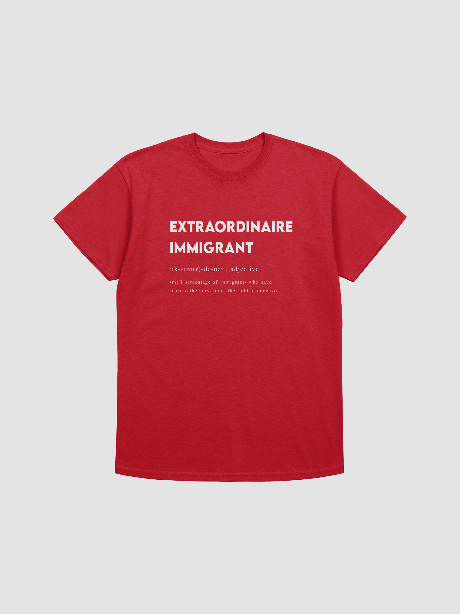 EXTRAORDINAIRE IMMIGRANT TSHIRT RED product image (1)