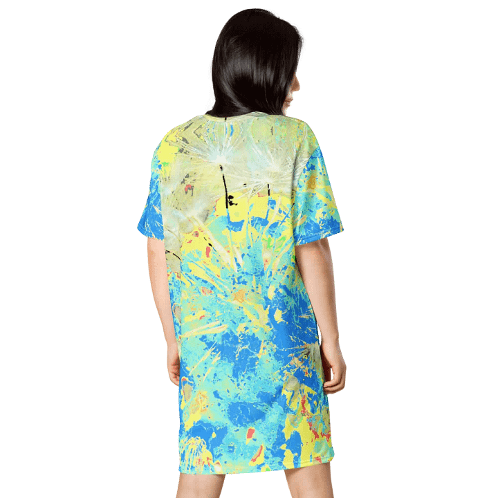 Cool Abstract Dandelion Seeds Ladies T Shirt Dress product image (2)