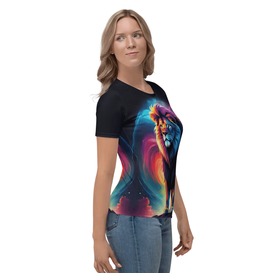 Lion Colorful All Over Print T-shirt product image (4)