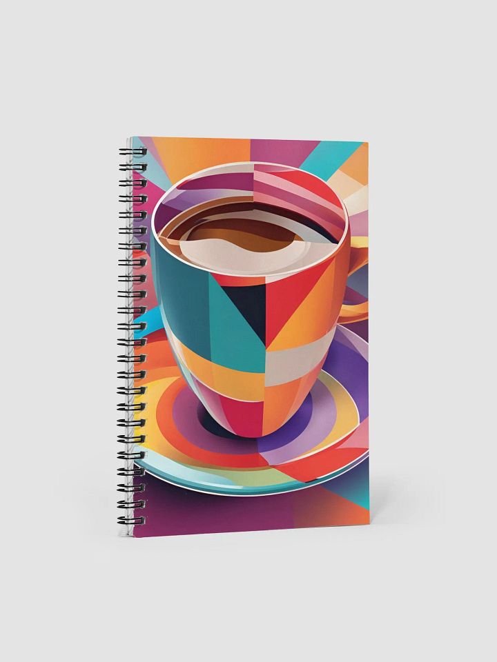 Geometric Cup of Coffee - Coffee Lovers Design Spiral Notebook product image (1)