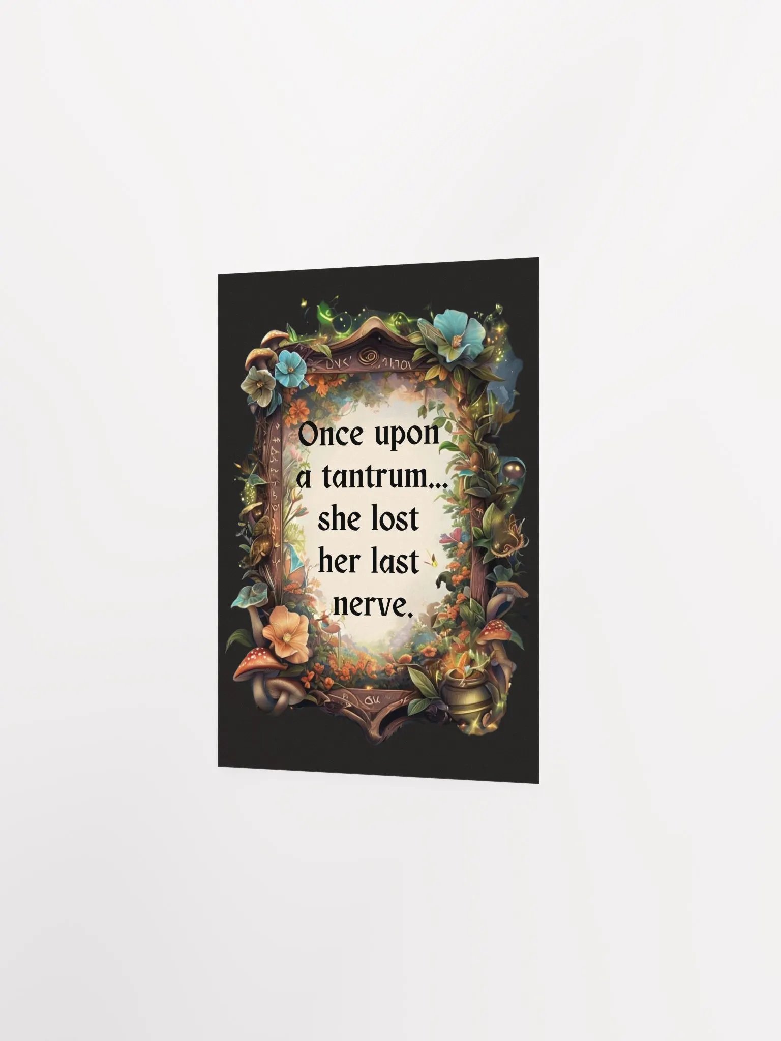 Funny Mom Wall Art – ‘Once Upon A Tantrum’ Parenting Humor Print product image (16)