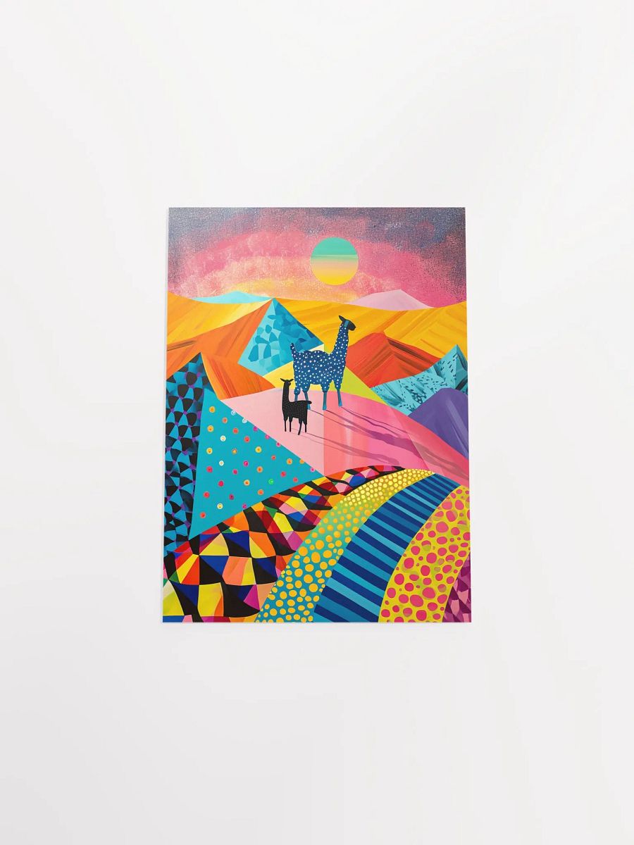 Whimsical Llama Landscape Poster product image (8)