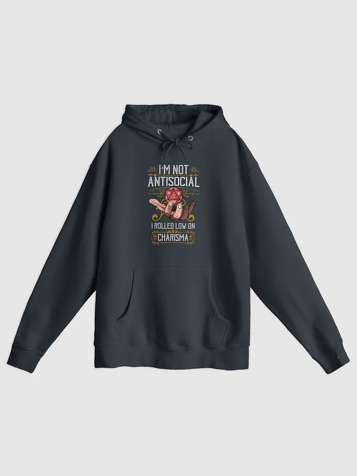 I’m Not Antisocial, I Rolled Low on Charisma Hoodie - Low Charisma, High Humor product image (1)