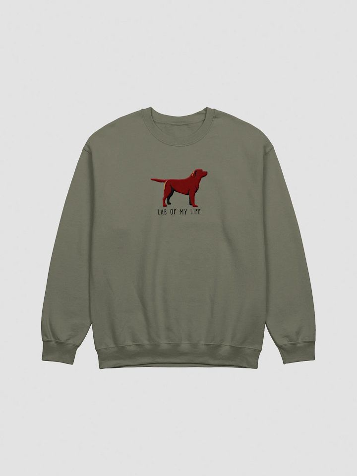 Lab of My Life Sweatshirt (Embroidered) of a Labrador Retriever(Chocolate) product image (7)