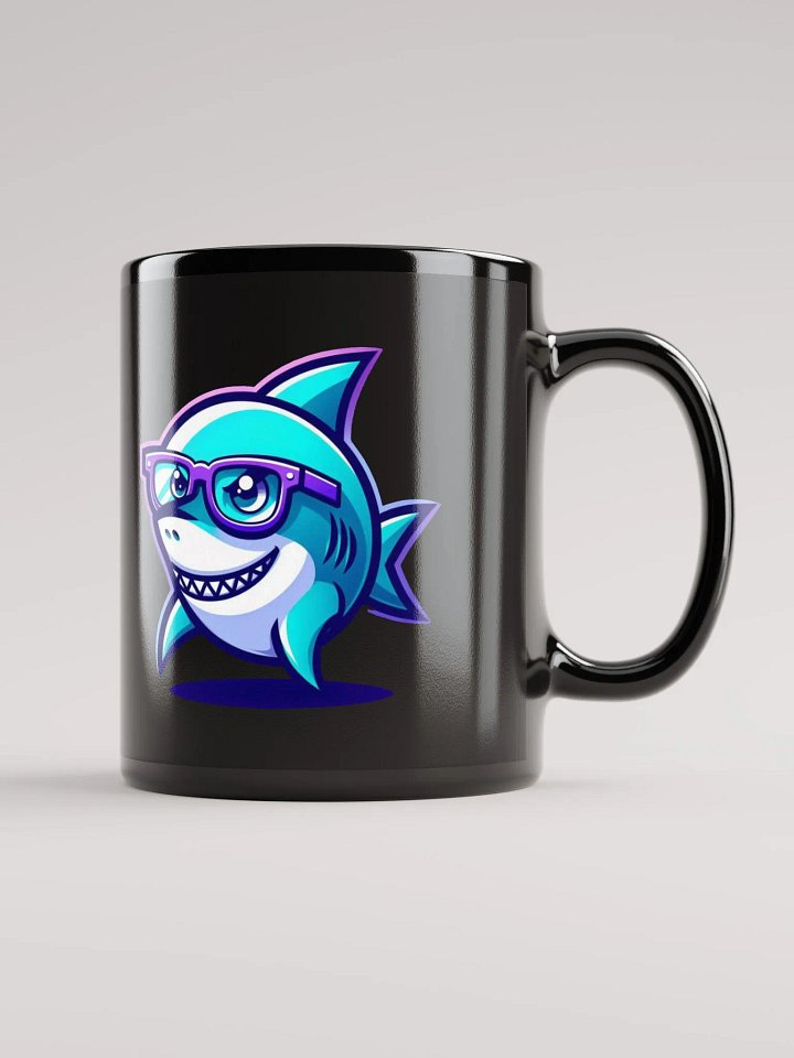 Glossy Black 11 oz Shark Mug product image (1)
