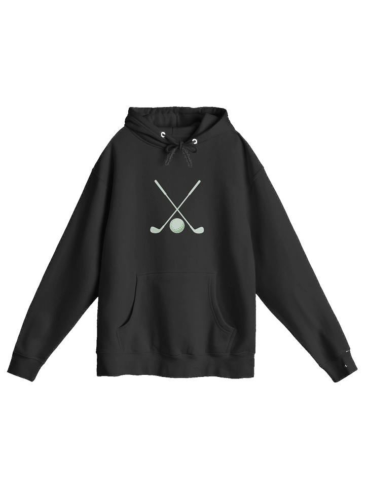 Minimalist Golf Hoodie – Crossed Clubs & Ball Icon, Classic Golf Sweatshirt, Golfer Gift product image (5)